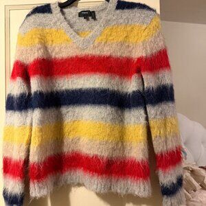 Size S Theory Fuzzy Striped Sweater